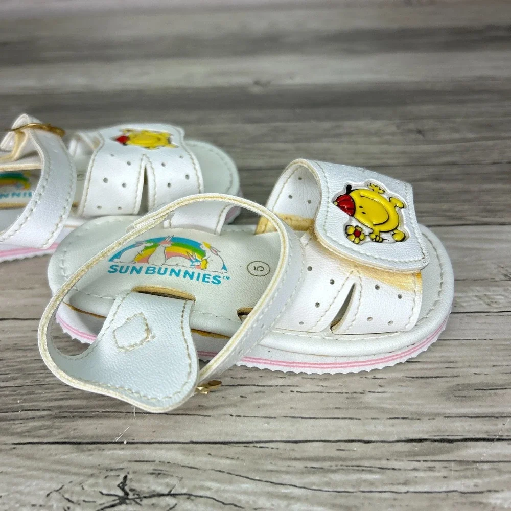 Vintage Sun Bunnies Toddler Sandals‎ Size 5 Mr. Happy
